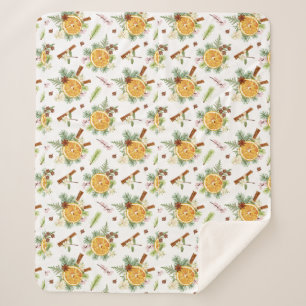 Grüne Orange Fröhliche Weihnachts-Geschenke Sherpadecke