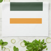 Grüne Orange Geschirrtuch (Gefaltet)