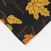 GRÜNE ORANGE GOLD FALL FALLS BLÄTTER FLEECEDECKE (Ecke)