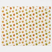 GRÜNE ORANGE GOLD FALL FALLS BLÄTTER FLEECEDECKE (Vorderseite (Horizontal))