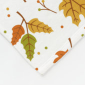 GRÜNE ORANGE GOLD FALL FALLS BLÄTTER FLEECEDECKE (Ecke)