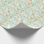 Grüne Orange Mandarine Provence Wasserfarbe Geschenkpapier (Ecke)