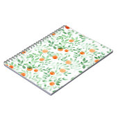 Grüne Orange Mandarine Provence Wasserfarbe Notizblock (Linke Seite)