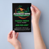 Grüne Orange Moderne Rasenpflege Landschaftsschutz Flyer (Handgriff)