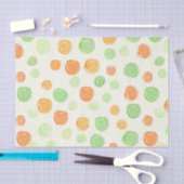 Grüne Orange Rote Tupfen Seidenpapier (Handwerk)