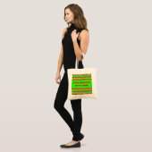 grüne orange Streifen Tragetasche (Vorderseite (Model))
