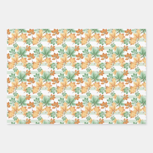 GRÜNE ORANGE TAN FALL AUTUMN GESCHENKPAPIER SET (Vorderseite 2)
