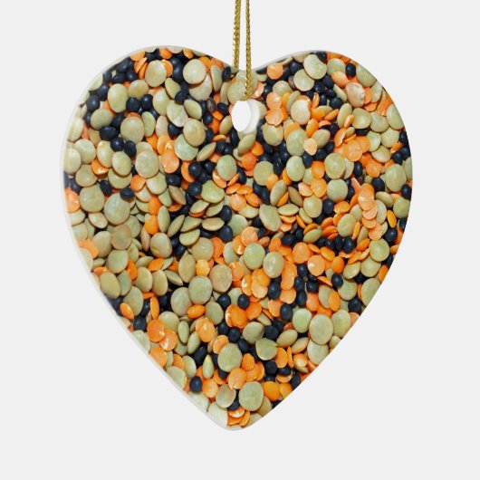 Grüne, orange und schwarze Linsen Keramik Ornament (Rechts)