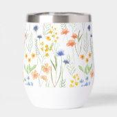 Grüne Orange Wildblumen-Wasserfarbe (Rückseite)