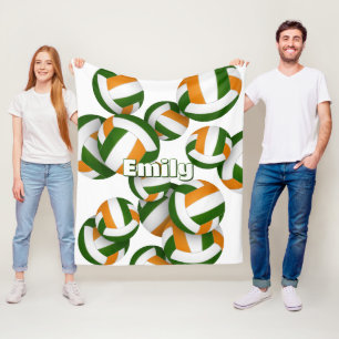 Grüne orangefarbene Clubfarben im Volleyballzimmer Fleecedecke