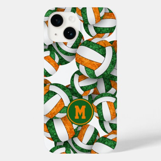 Grüne orangefarbene Mannschaft färbt gürtelige Vol Case-Mate iPhone Hülle (Rückseite)