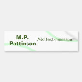 Grüne orangefarbene Streifen fügen eine einfache N Autoaufkleber (Vorne)