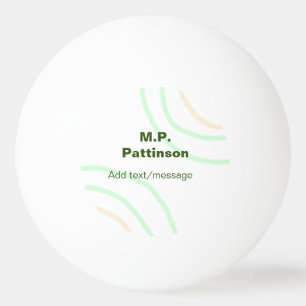 Grüne orangefarbene Streifen fügen eine einfache N Tischtennisball