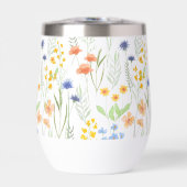 Grüne Orangen-Wildblumen-Aquarell (Vorderseite)