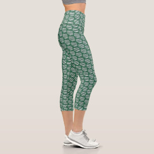Grüne Orbs der Interferenz Capri Leggings