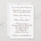 Grüne orchide Hochzeit Einladung (Rückseite)