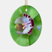 Grüne Orchidee Keramikornament (Rechts)