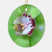 Grüne Orchidee Keramikornament (Links)
