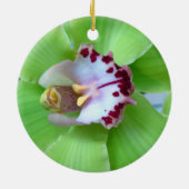 Grüne Orchidee Keramikornament (Hinten)