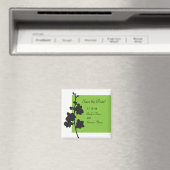 Grüne Orchidee speichern das Datumsfenster Magnet (In Situ (Geschirrspüler))