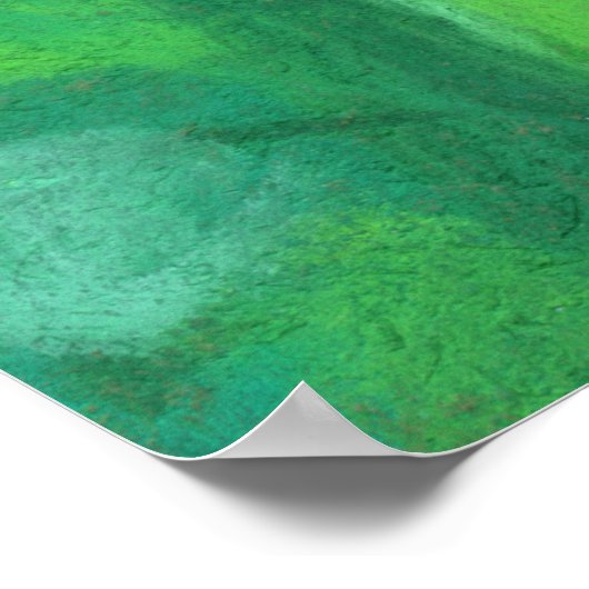 Grüne Orchidee, tropische Blume Blumenpastellfarbe Poster (Ecke)