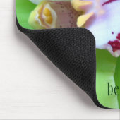 Grüne Orchideen - Ihr Text Mousepad (Ecke)