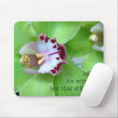 Grüne Orchideen - Ihr Text Mousepad (Mit Mouse)
