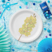 Grüne Orchideen-Papierplatten Pappteller (Party)