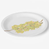 Grüne Orchideen-Papierplatten Pappteller (Schrägansicht)
