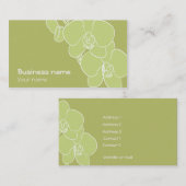 Grüne Orchideen-Visitenkarte Visitenkarte (Vorne/Hinten)