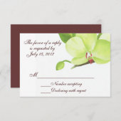 Grüne Orchideenkarte RSVP Karte (Vorne/Hinten)