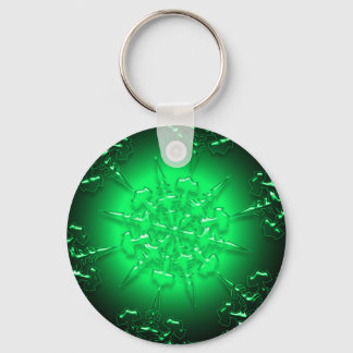 Grüne Ornament Schlüsselanhänger