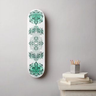 Grüne ornamentale Arabeske Skateboard