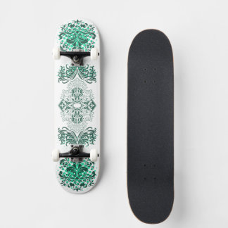 Grüne ornamentale Arabeske Skateboard