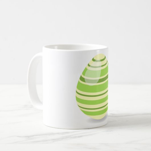 Grüne Ostereier-Tasse Kaffeetasse (Vorderseite Links)