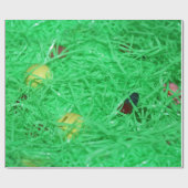 Grüne Ostergras Hintergrund Geschenkpapier (Flach)