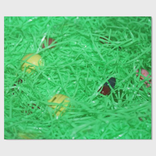 Grüne Ostergras Hintergrund Geschenkpapier (Flach)