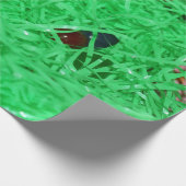 Grüne Ostergras Hintergrund Geschenkpapier (Ecke)