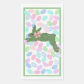 Grüne Ostern Bunny Rabbit Eier Serviette (Vorderseite)