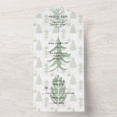 Grüne Outdoor Nature Trees Winter All In One Einladung (Innen Boden)