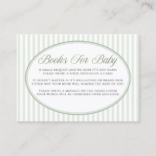 Grüne Oval Bücher für Baby Karte