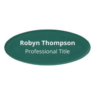 Grüne Ovalform Namensschild Abzeichen Acryl Magnet Namenschild