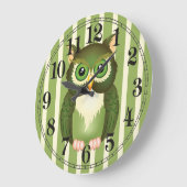 Grüne Owl Runde (große Wall-Uhr) Große Wanduhr (Winkel)