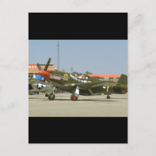 Grüne P51 Mustang, Links Side_WWII-Flugzeug Postkarte