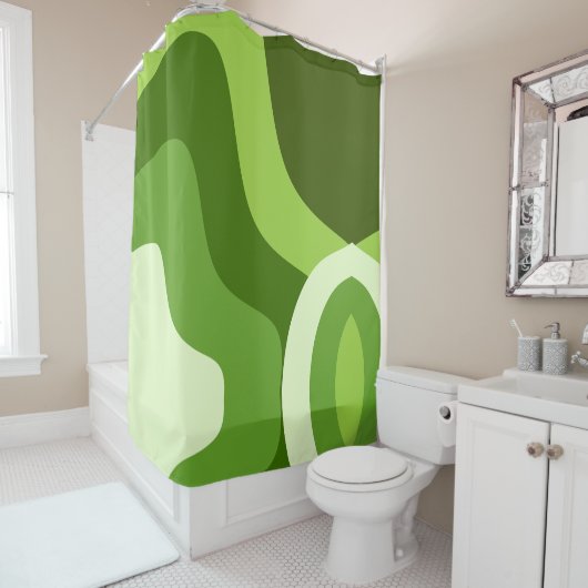 Grüne P 543 b 1 von 3 Duschvorhang (Beispiel)