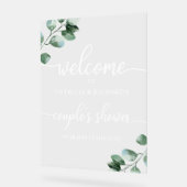 Grüne Paare Dusche Willkommen Acrylschild (Winkel)