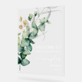 Grüne Paare Dusche Willkommen Acrylschild (Winkel)