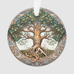 Grüne Paganbaum des Lebens Akryllische Ornament