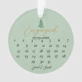 Grüne Pagode Weihnachtsbaum Verlobung Kalender Ornament (Vorderseite)