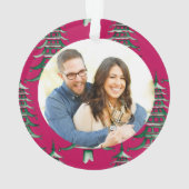 Grüne Pagode Weihnachtsbaum Verlobung Ornament (Rückseite)